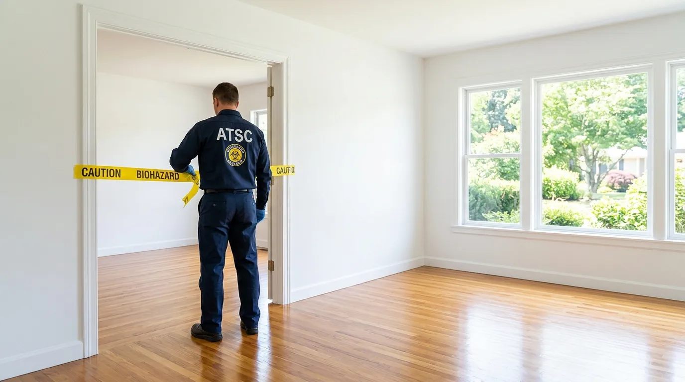 Certified biohazard cleanup crew performing Trauma Scene Cleanup in Strawberry Mansion